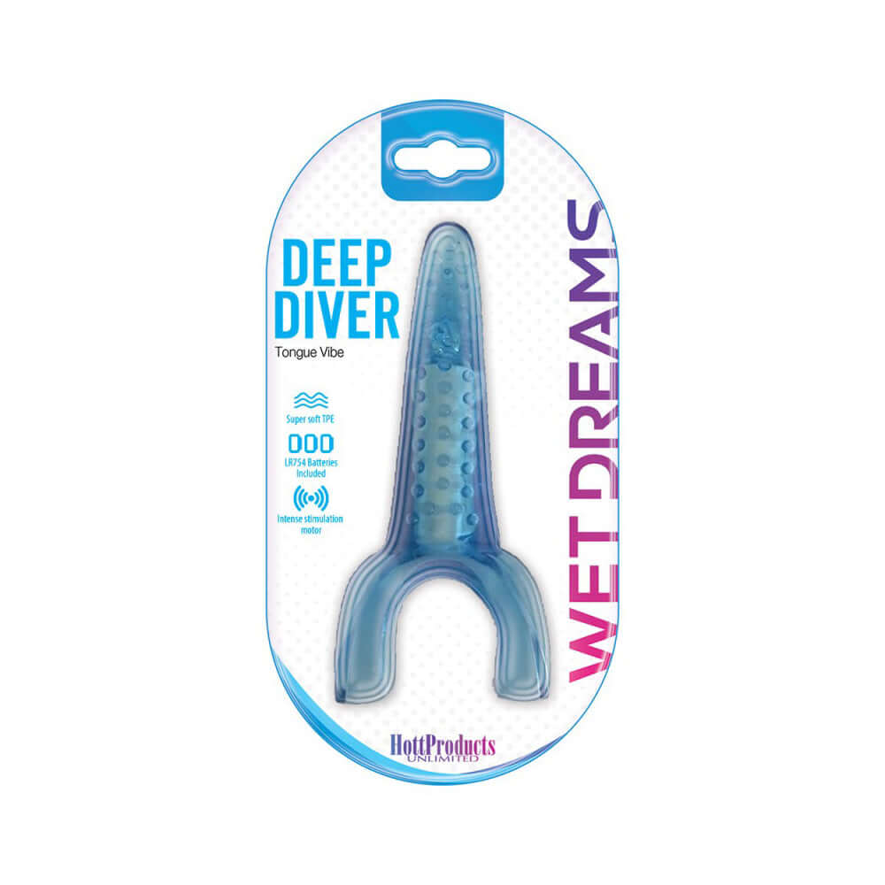 Deep Diver Tongue Vibe Blue | 818631032600 | Discreet Personal Wellness