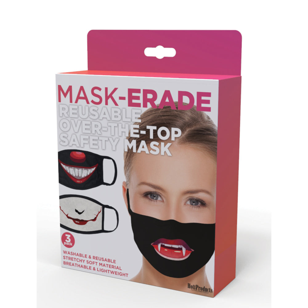 Maskerade Masks Joker/Penny Wise/Vampire 3Pk | 818631033270 | Discreet Personal Wellness