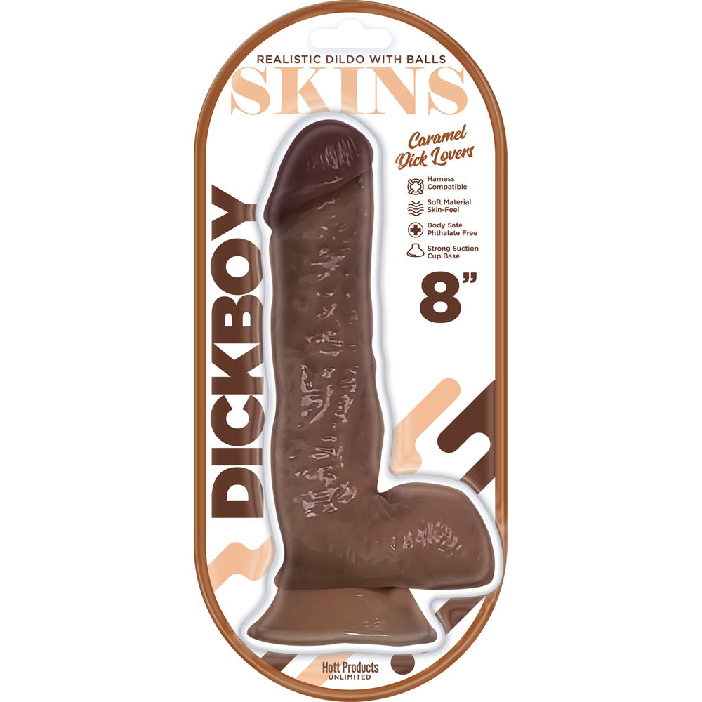 Penisboy Skins Dildo Caramel Lovers 8" | 818631033676 | Discreet Personal Wellness