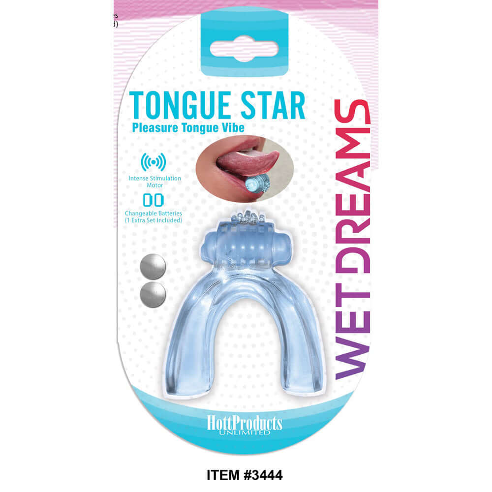 Tongue Star Tongue Vibe Blue | 818631034444 | Discreet Personal Wellness