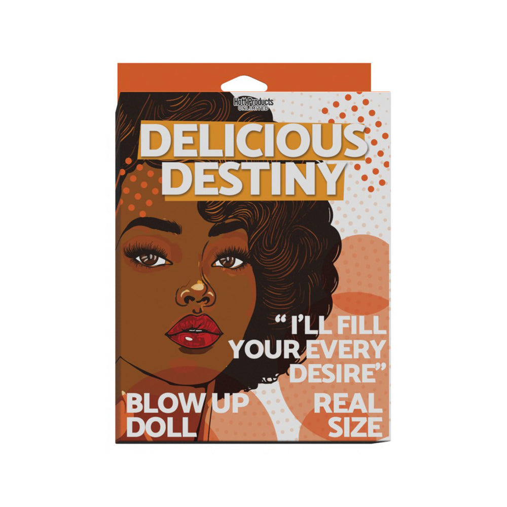 Delicious Destiny Blow Up Doll Female African American | 818631035328 | Discreet Personal Wellness