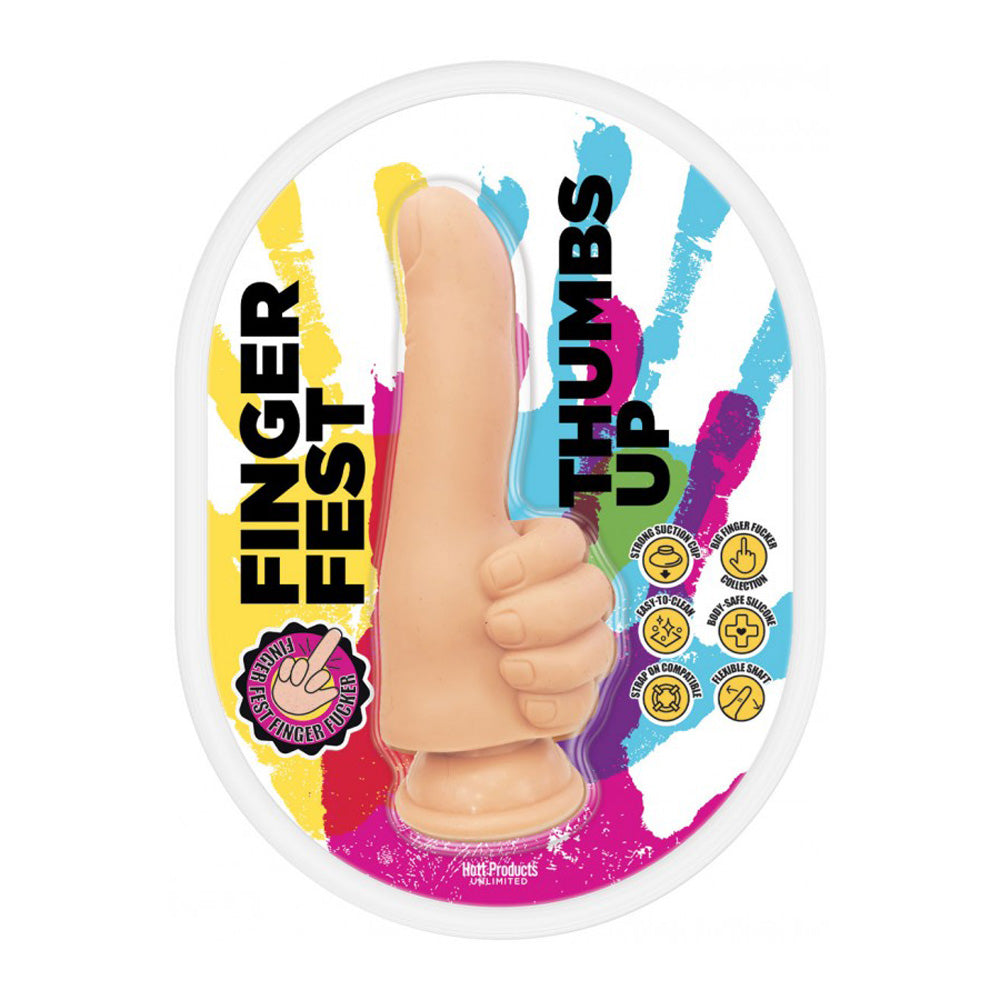 Finger Fest Thumbs Up Dildo Flesh | 818631037209 | Discreet Personal Wellness