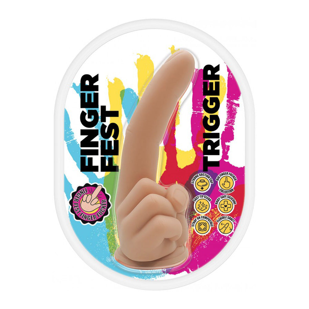 Finger Fest Trigger Dildo Flesh | 818631037247 | Discreet Personal Wellness
