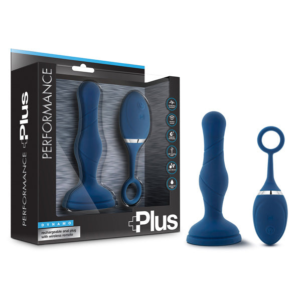 Performance Plus Dynamo Rechargeable Anal Plug Blue | 819835021674 | Discreet Personal Wellness