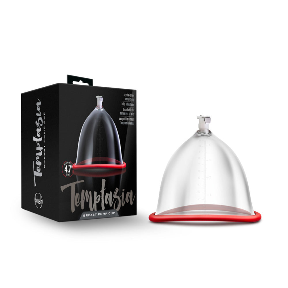 Temptasia Breast Pump Cup Clear | 819835024156 | Discreet Personal Wellness