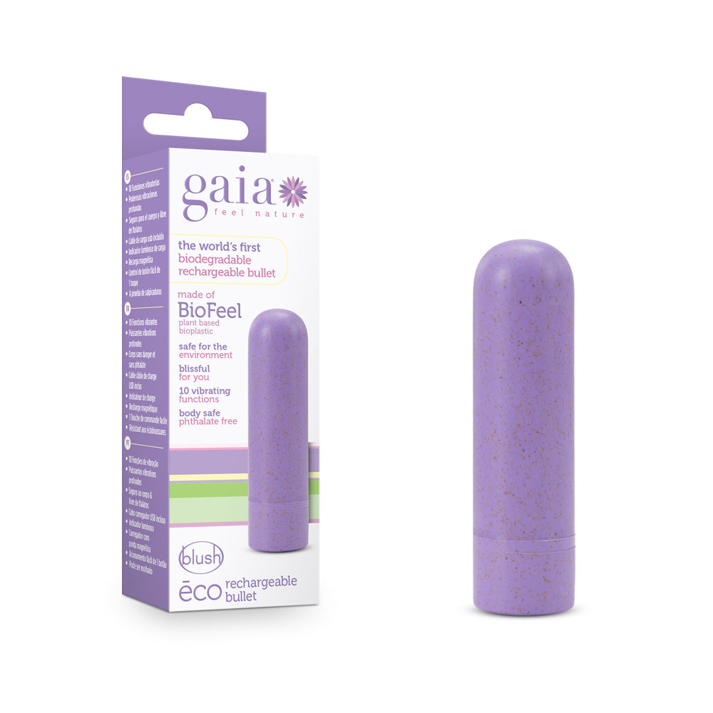 Gaia Eco Rechargeable Bullet Lilac | 819835026211 | Discreet Personal Wellness