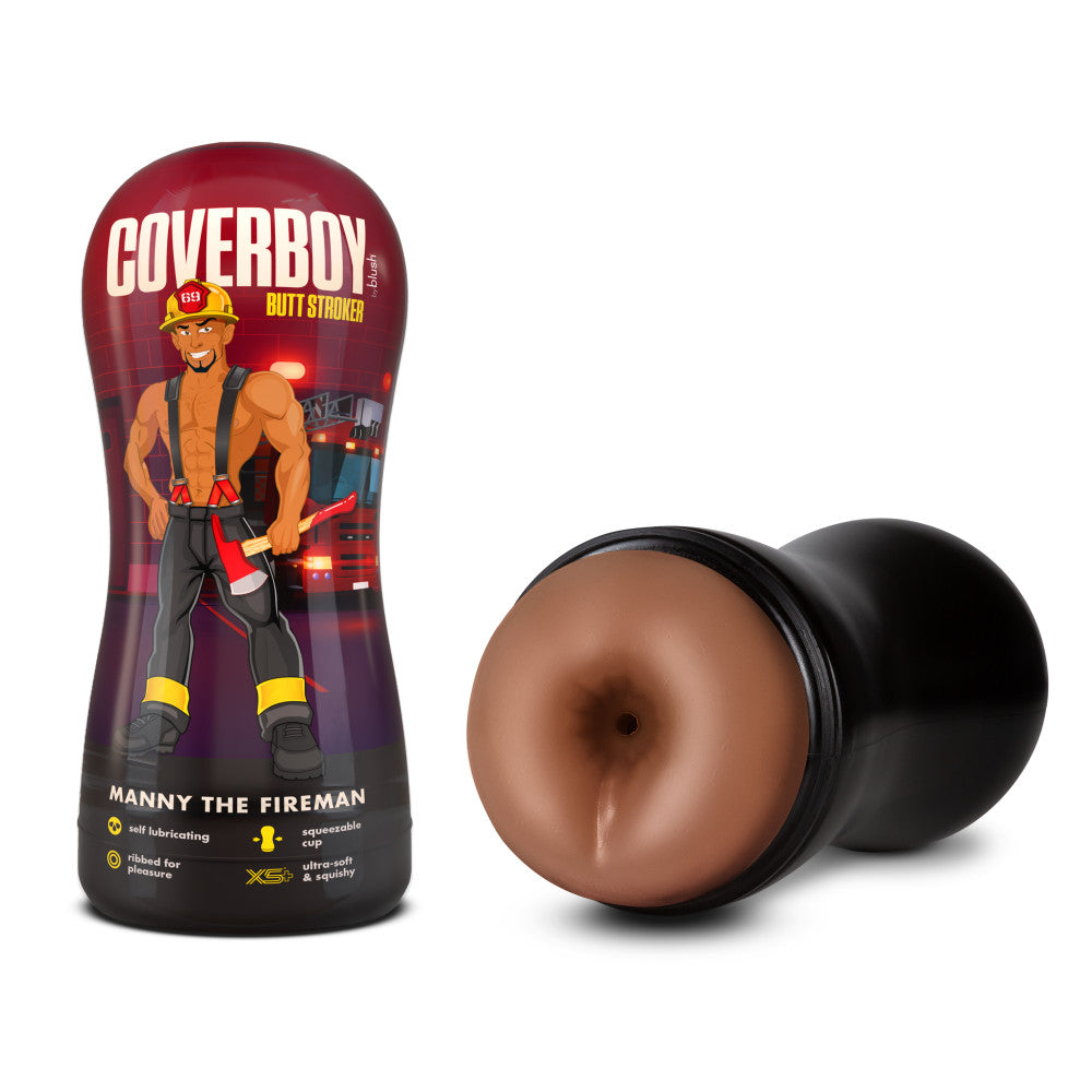 Coverboy Manny The Fireman Self Lubricating Stroker Tan | 819835029182 | Discreet Personal Wellness