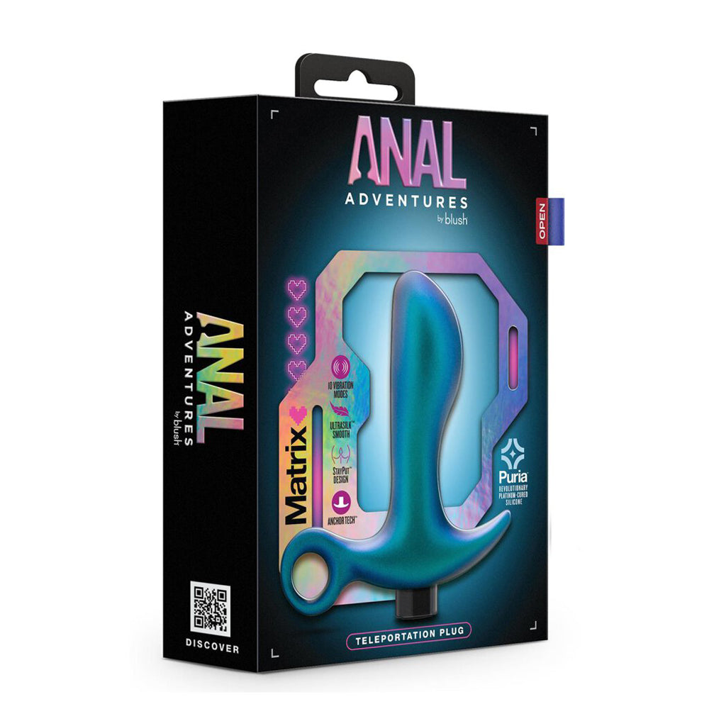 Anal Adventures Matrix Teleportation Plug Lunar Blue | 819835029632 | Discreet Personal Wellness