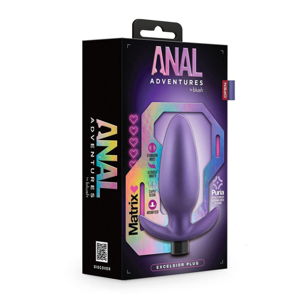 Anal Adventures Matrix Excelsior Plug Astro Violet | 819835029649 | Discreet Personal Wellness