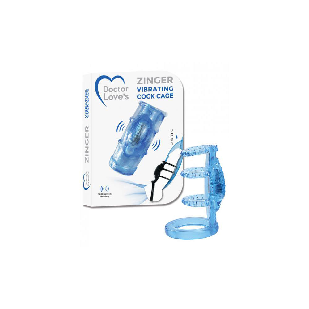 Zinger Vibrating Sleeve Blue | 831868005919 | Discreet Personal Wellness