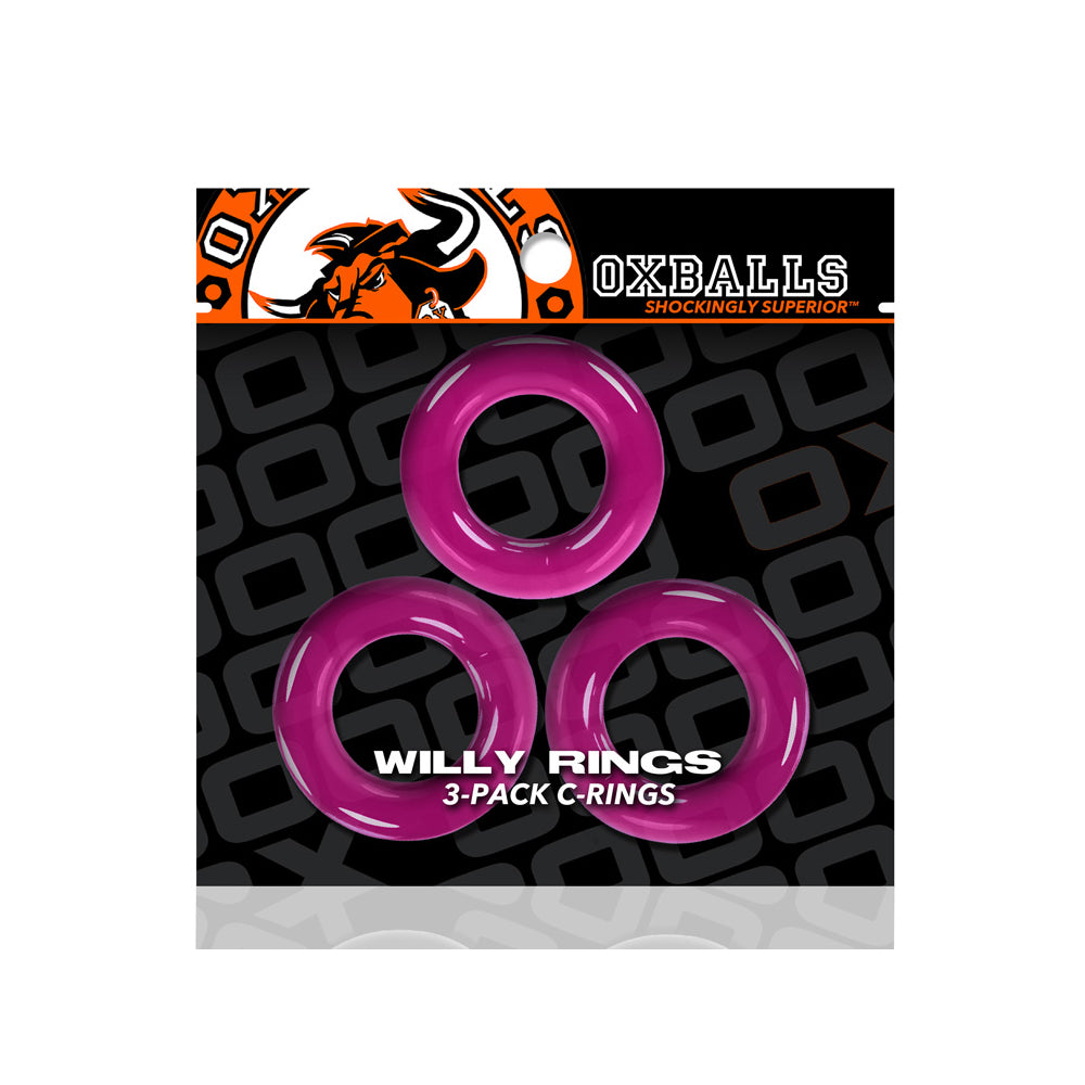 Willy Rings 3-Pack Penisrings Hot Pink | 840215120304 | Discreet Personal Wellness