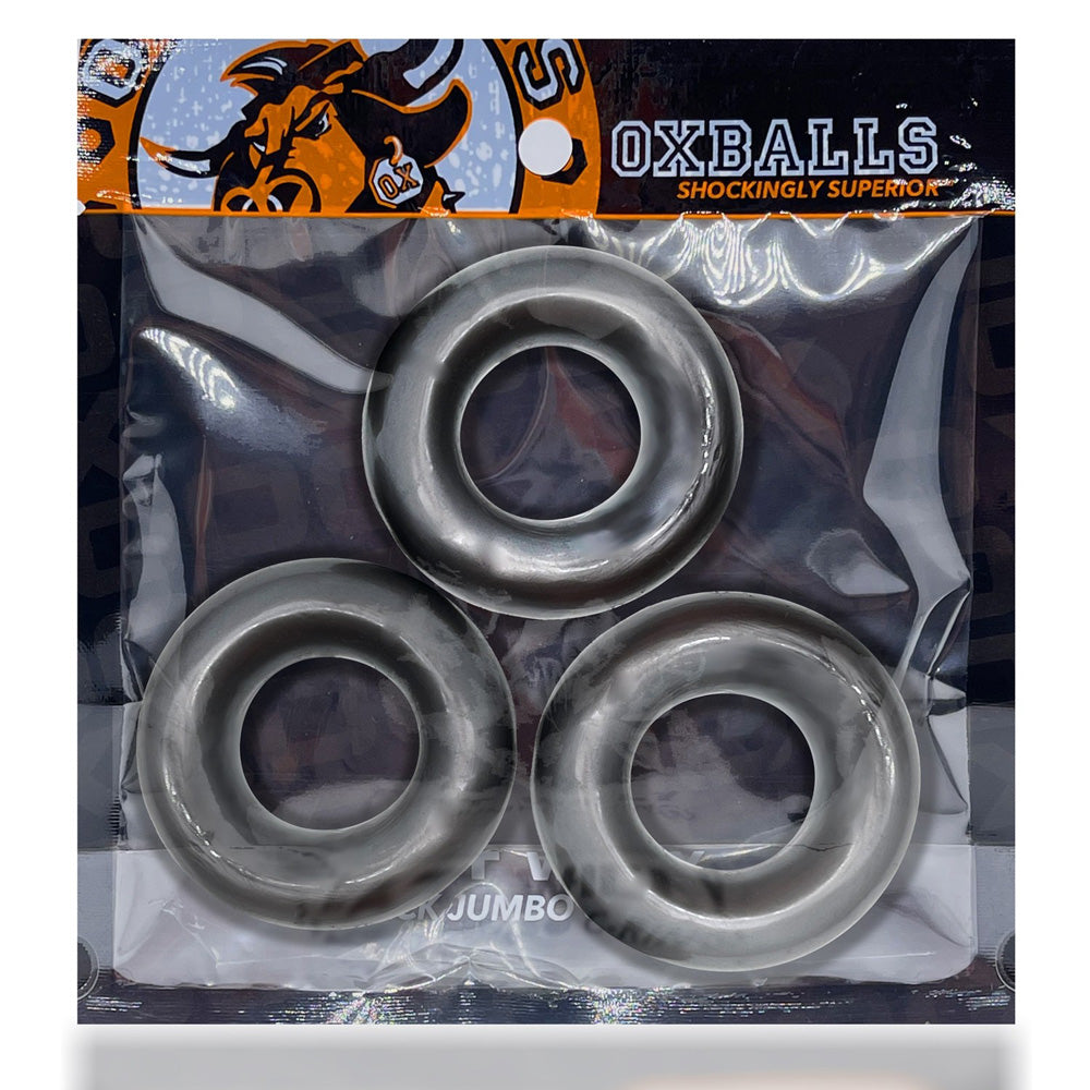 Fat Willy 3-Pack Jumbo Penisrings Steel | 840215121028 | Discreet Personal Wellness