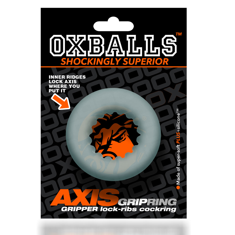Axis Rib Griphold Penisring Clear Ice | 840215122476 | Discreet Personal Wellness