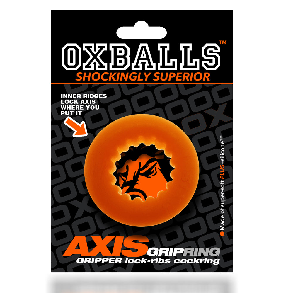 Axis Rib Griphold Penisring Orange Ice | 840215122483 | Discreet Personal Wellness