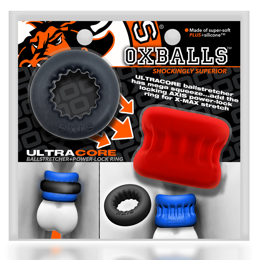 Ultracore Core Ballstretcher W/Axis Ring Red Ice | 840215122780 | Discreet Personal Wellness