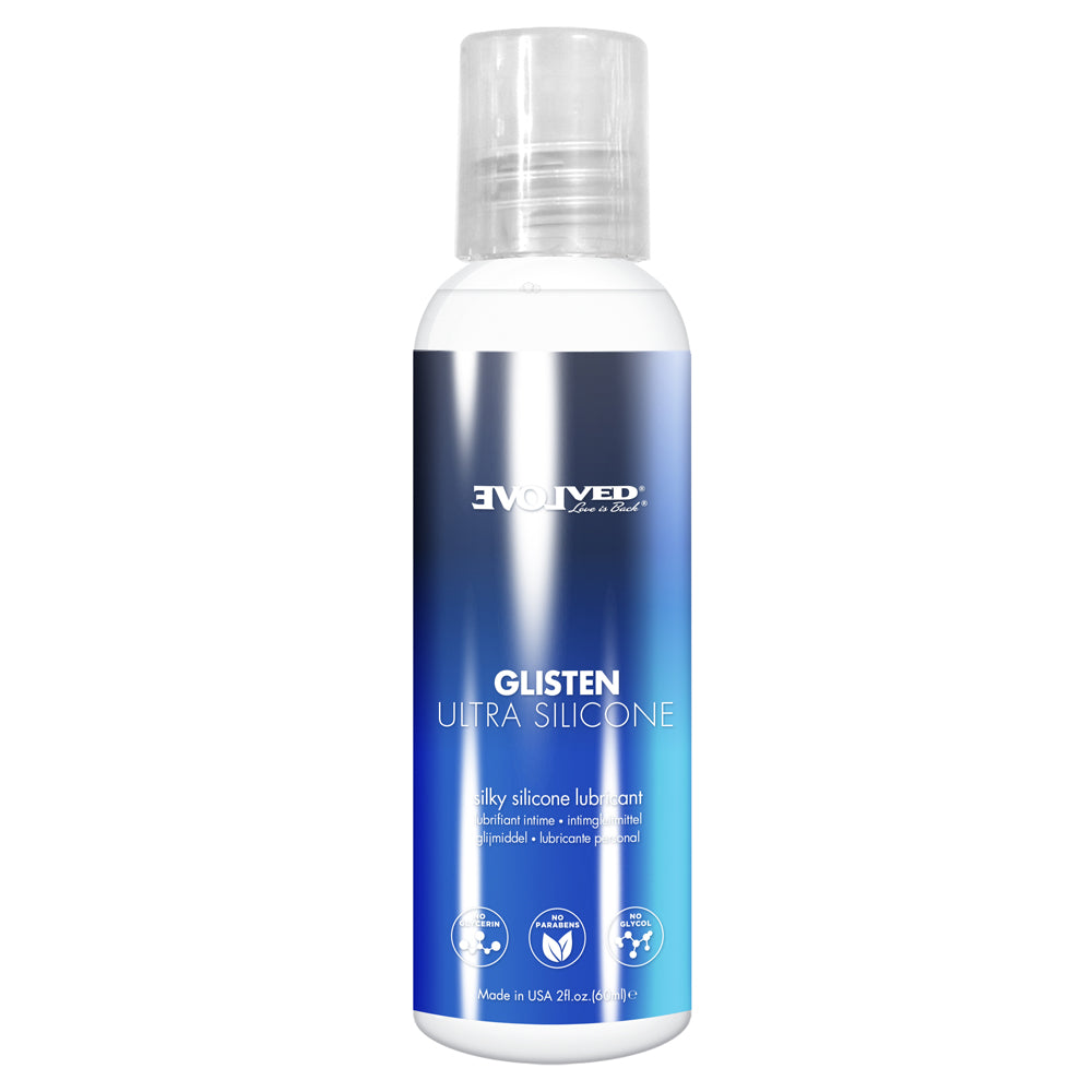 Glisten Ultra Silicone Silky Silicone Lubricant 2 oz. | 844477024394 | Discreet Personal Wellness