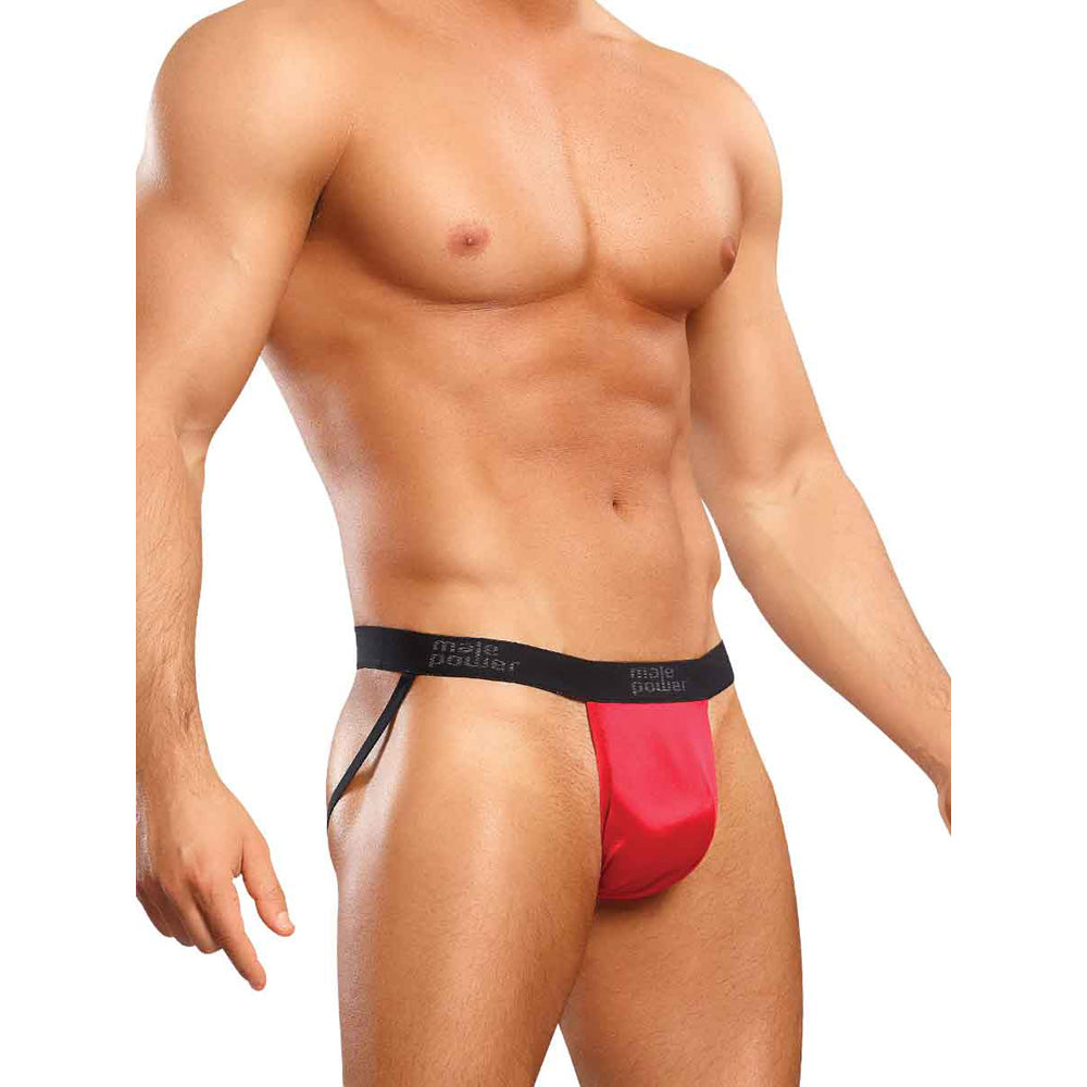 Satin Spandex Jock Red S/M | 845830046398 | Discreet Personal Wellness