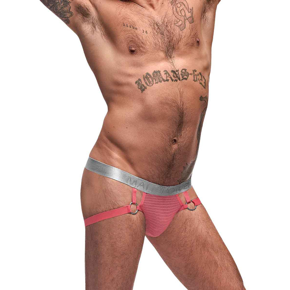 Mesh Rib Jock Ring Salmon L/X | 845830081191 | Discreet Personal Wellness