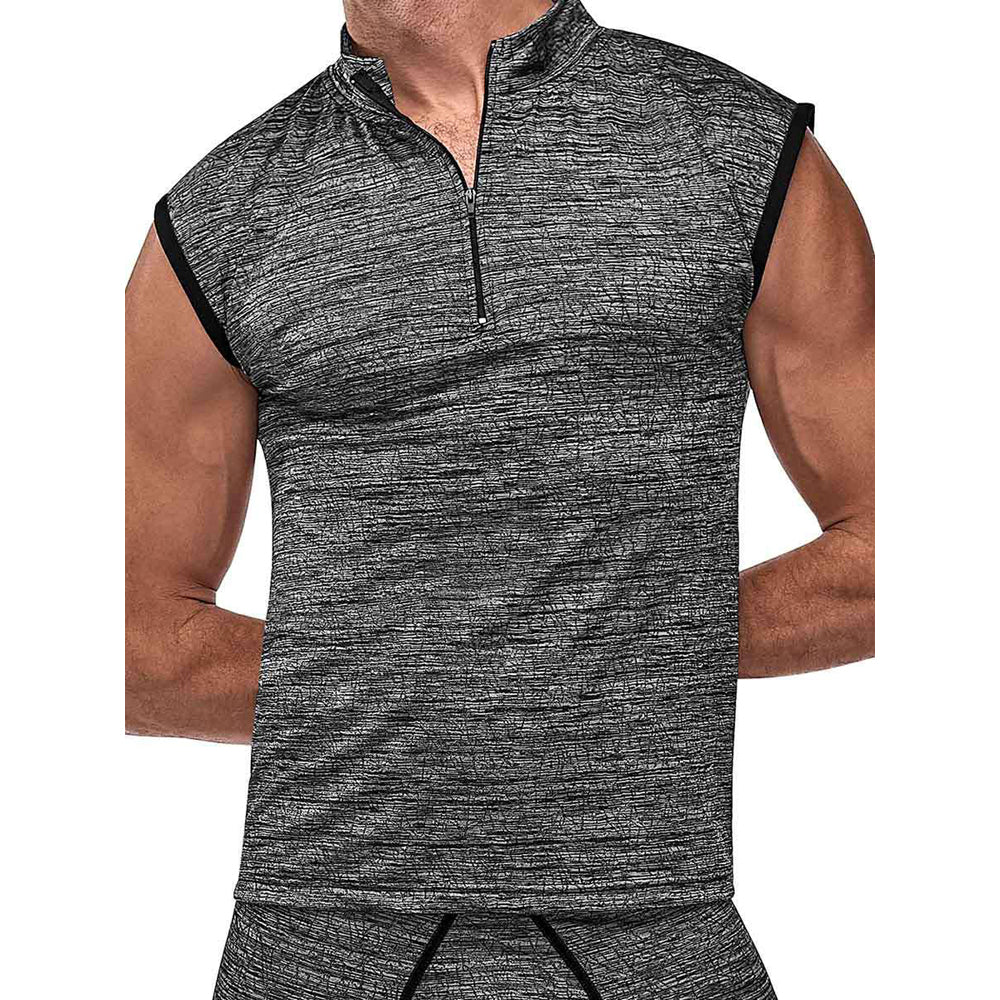 Peak Performance Zipper Muscle Tank Grey X-Large | 845830084345 | Discreet Personal Wellness