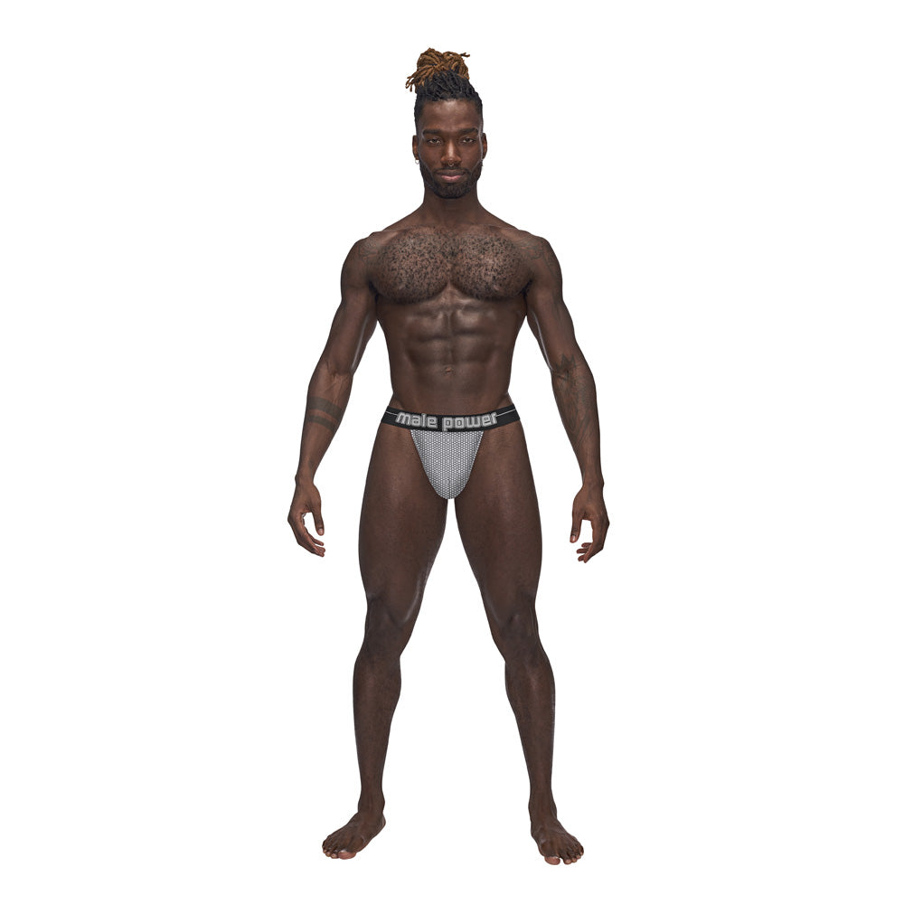 Sexagon Micro V Thong Grey S/M | 845830086431 | Discreet Personal Wellness