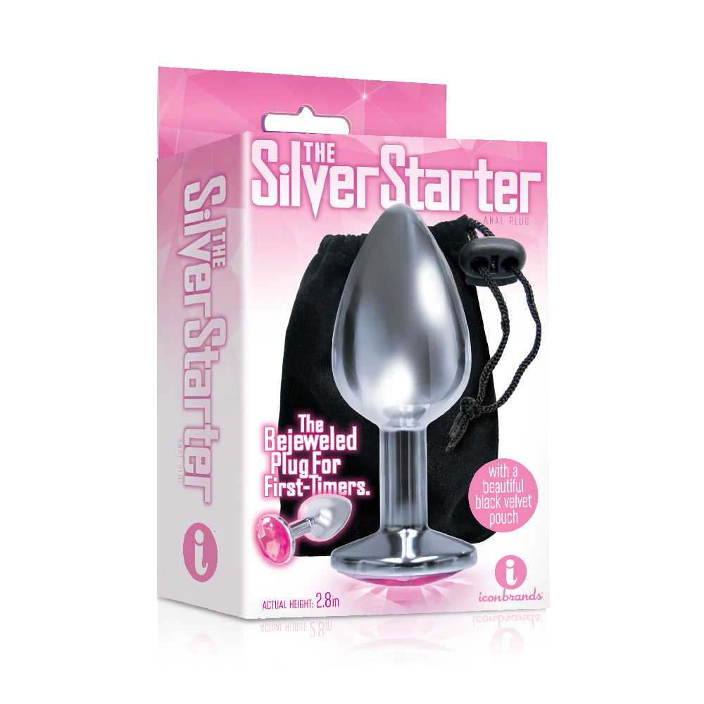 The 9's The Silver Starter Bejeweled Stainless Steel Plug | 847841023139 | Discreet Personal Wellness