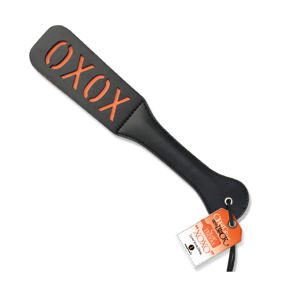 The 9's Orange Is The New Black Slap Paddle XOXO | 847841025294 | Discreet Personal Wellness