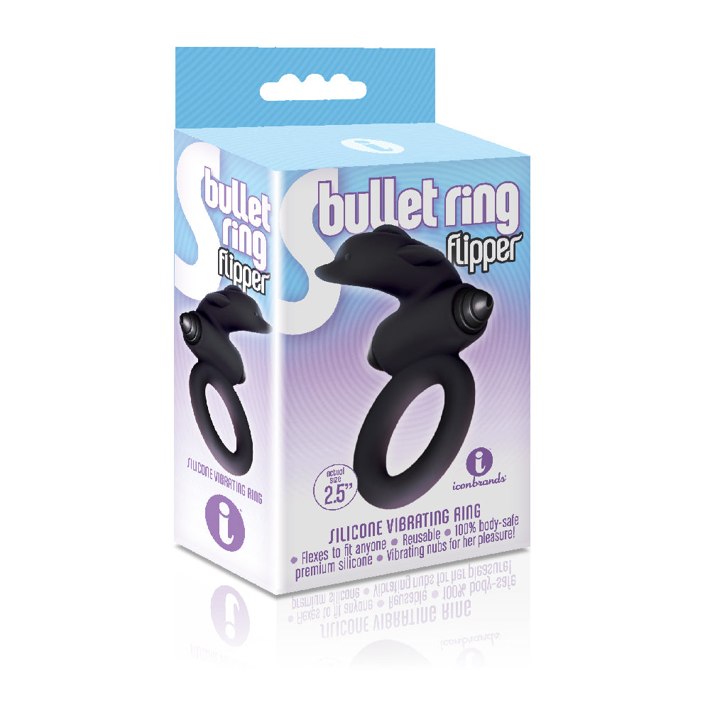 The 9's S-Bullet Ring Flipper Silicone | 847841026062 | Discreet Personal Wellness