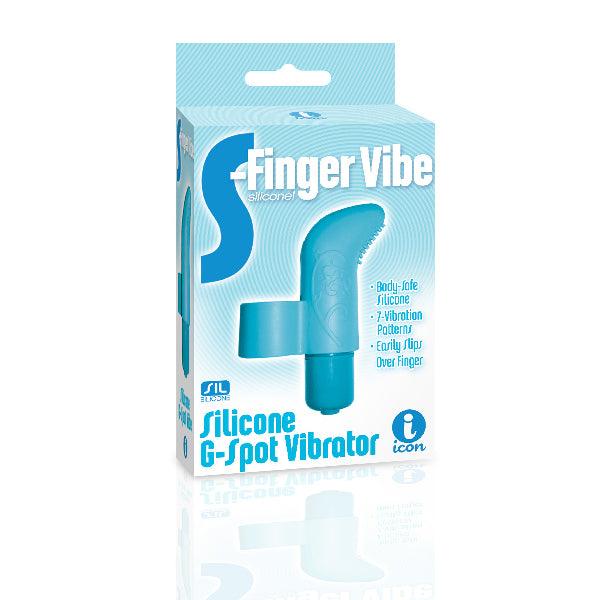 The 9's S-Finger Vibe Blue | 847841026598 | Discreet Personal Wellness
