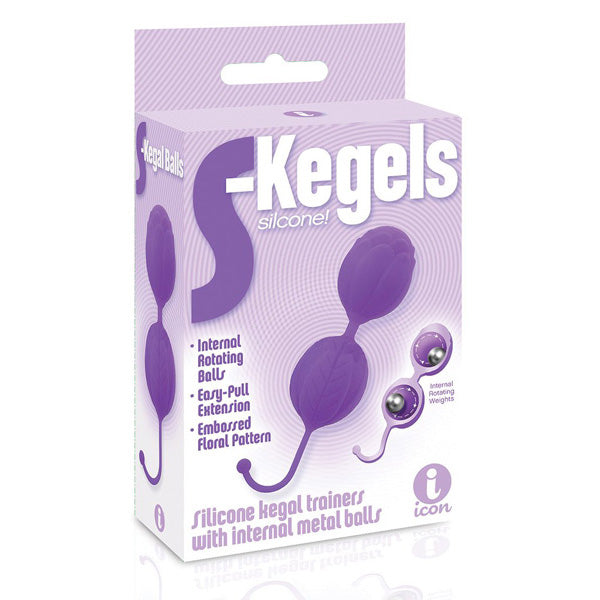 The 9's S-Kegels Silicone Kegal Balls Purple | 847841026673 | Discreet Personal Wellness