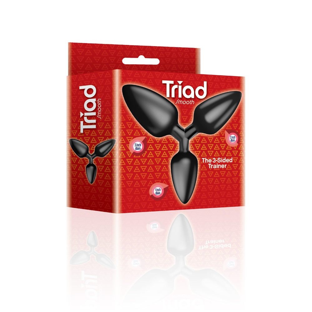 The 9's Triad 3 Way Butt Plug Smooth | 847841026949 | Discreet Personal Wellness