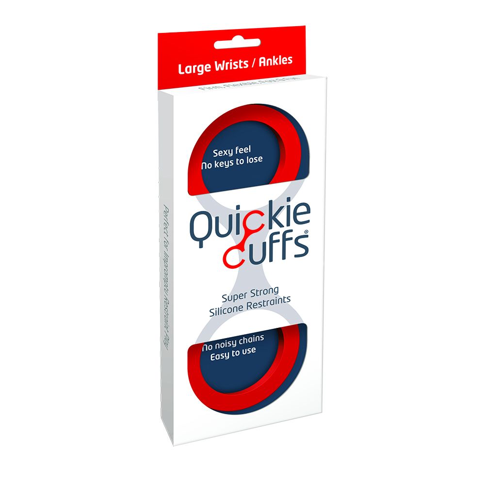 Quickie Cuffs Large Red | 847878002237 | Discreet Personal Wellness