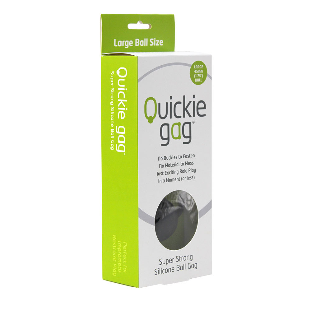 Quickie Ball Gag Large Black | 847878002466 | Discreet Personal Wellness