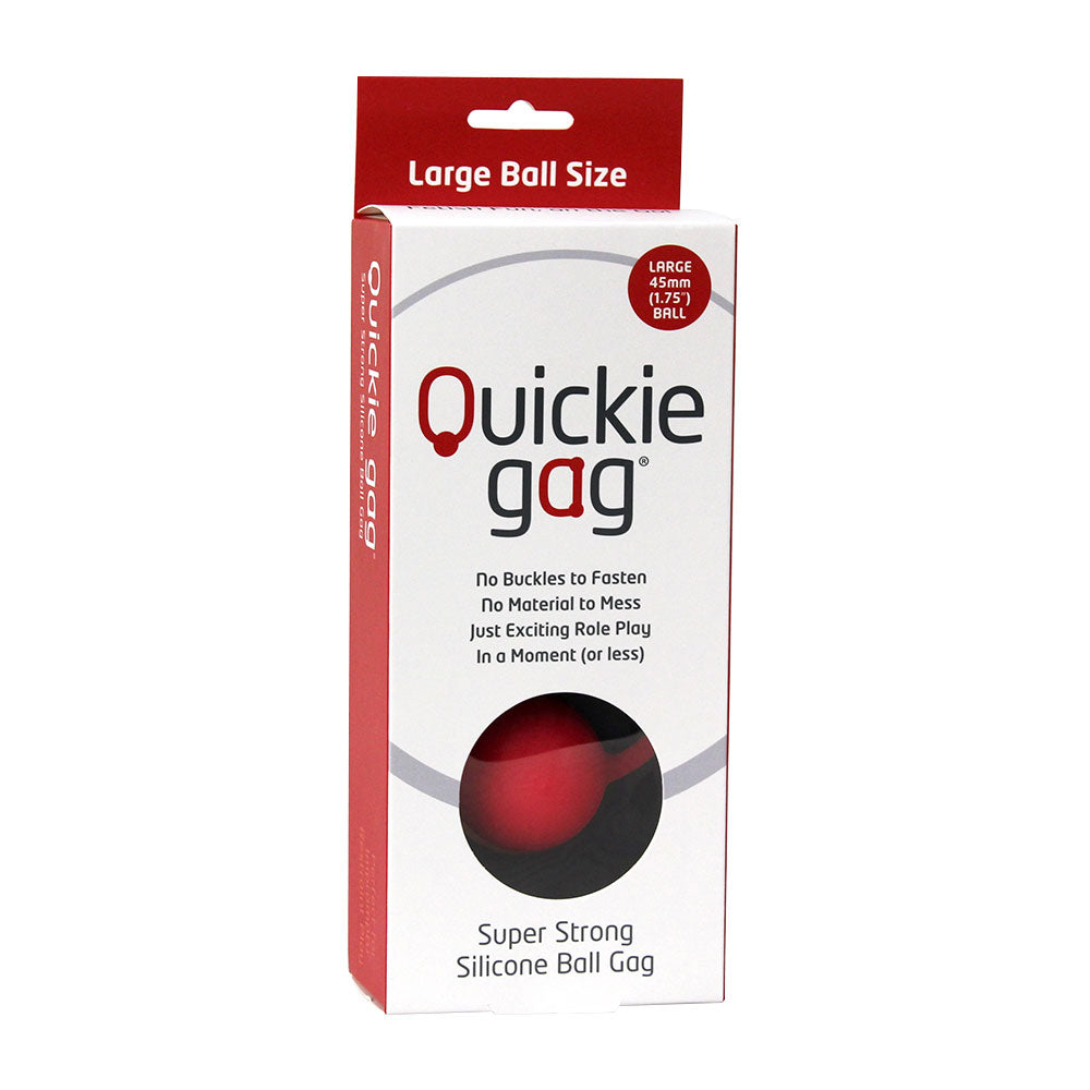 Quickie Ball Gag Large Red | 847878002480 | Discreet Personal Wellness
