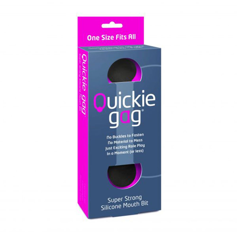 Quickie Mouth Bit Gag Black | 847878002497 | Discreet Personal Wellness