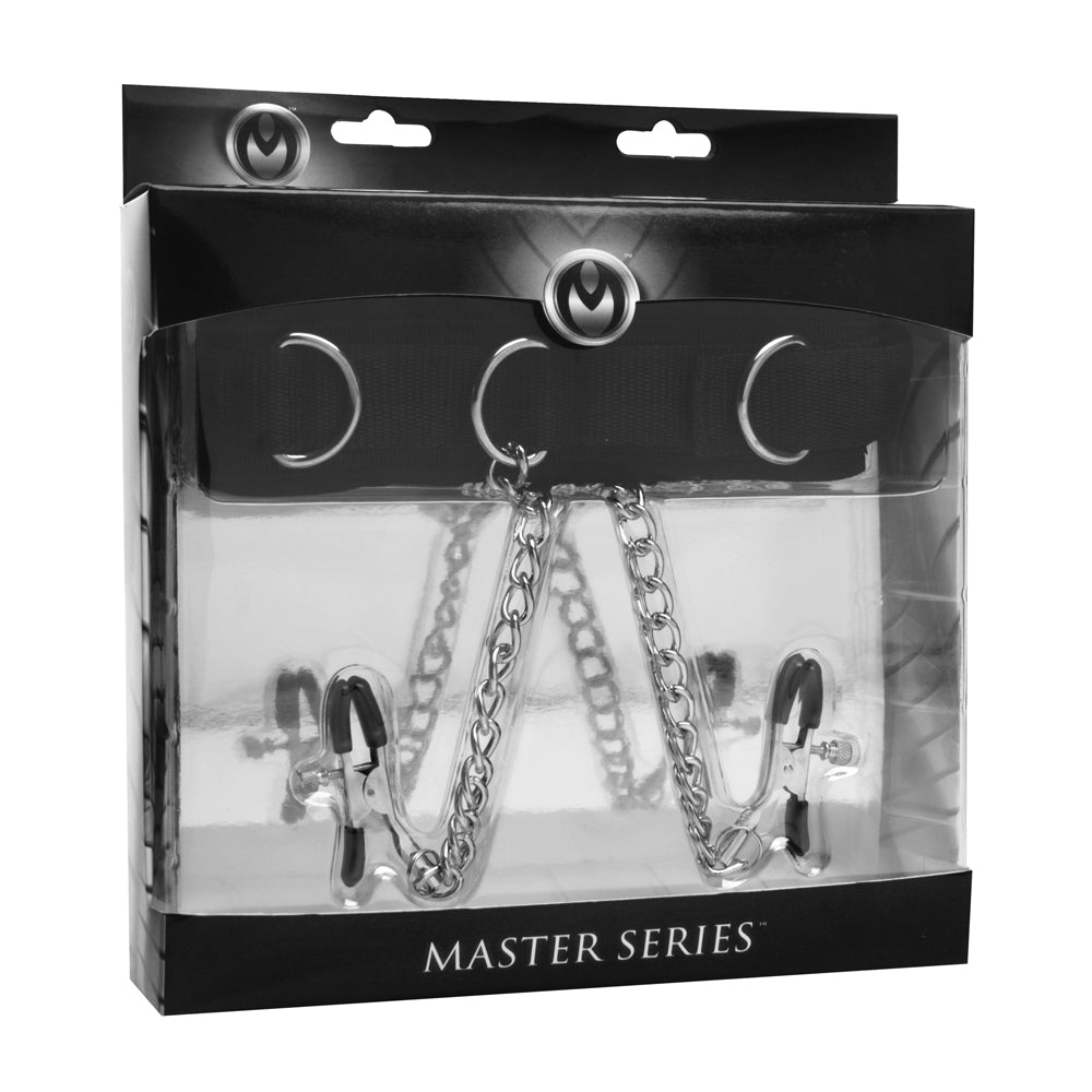 Master Series Submission Collar And Nipple Clamp Union | 848518012968 | Discreet Personal Wellness