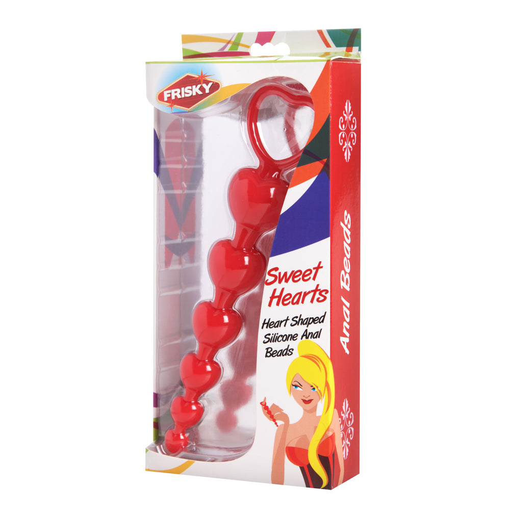 Frisky Sweet Heart Silicone Anal Beads | 848518016867 | Discreet Personal Wellness