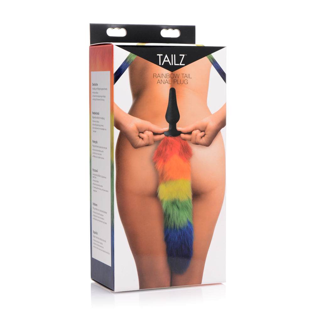 Tailz Rainbow Tail Silicone Butt Plug | 848518026002 | Discreet Personal Wellness