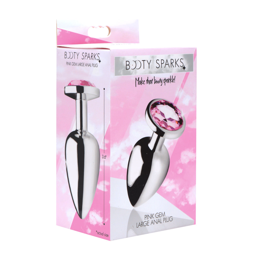 Booty Sparks Pink Gem - Large Anal Plug | 848518029874 | Discreet Personal Wellness