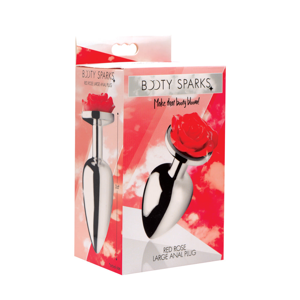 Booty Sparks Red Rose - Large Anal Plug | 848518029935 | Discreet Personal Wellness
