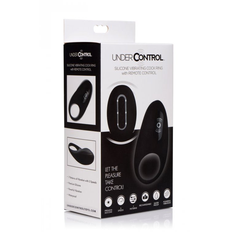 Under Control Vibrating Penis Ring With Remote Control | 848518031525 | Discreet Personal Wellness