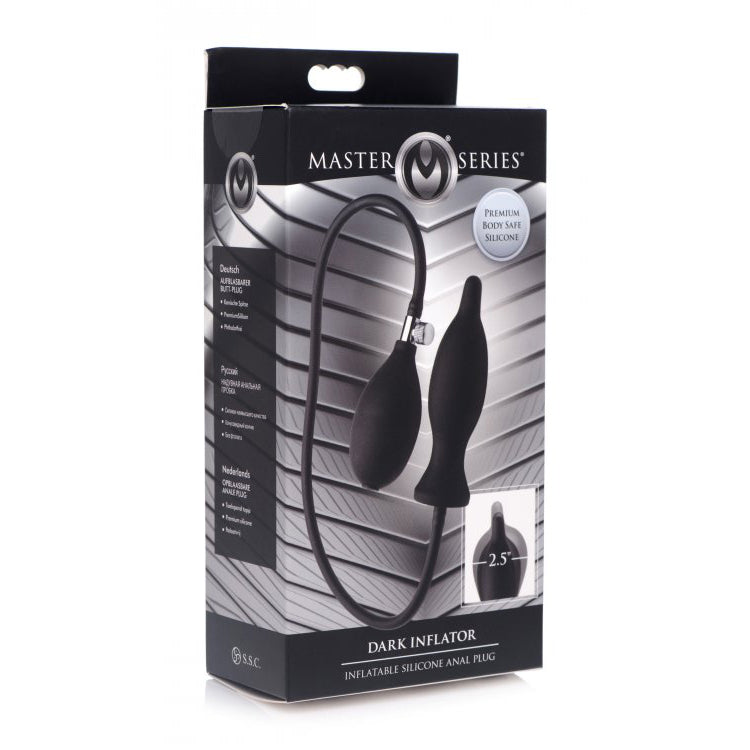 Master Series Dark Inflator Silicone Inflatable Plug | 848518033888 | Discreet Personal Wellness