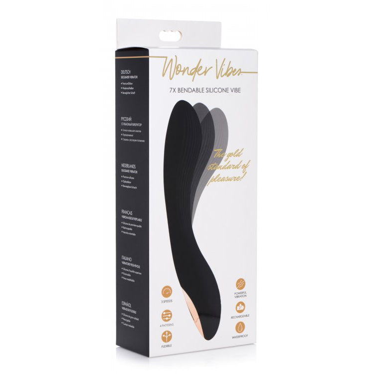Wonder Vibes 7X Bendable Silicone Vibe | 848518034885 | Discreet Personal Wellness
