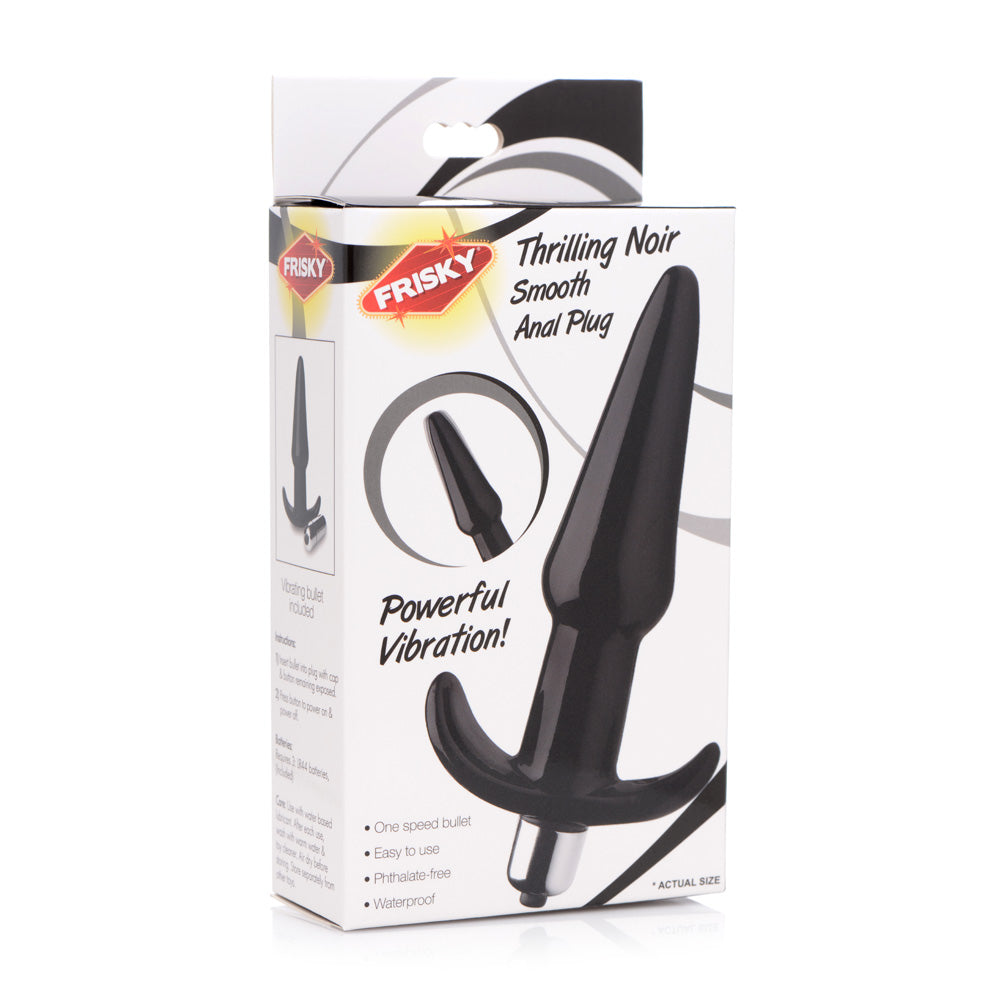 Frisky Thrilling Noir Smooth Anal Plug | 848518035097 | Discreet Personal Wellness