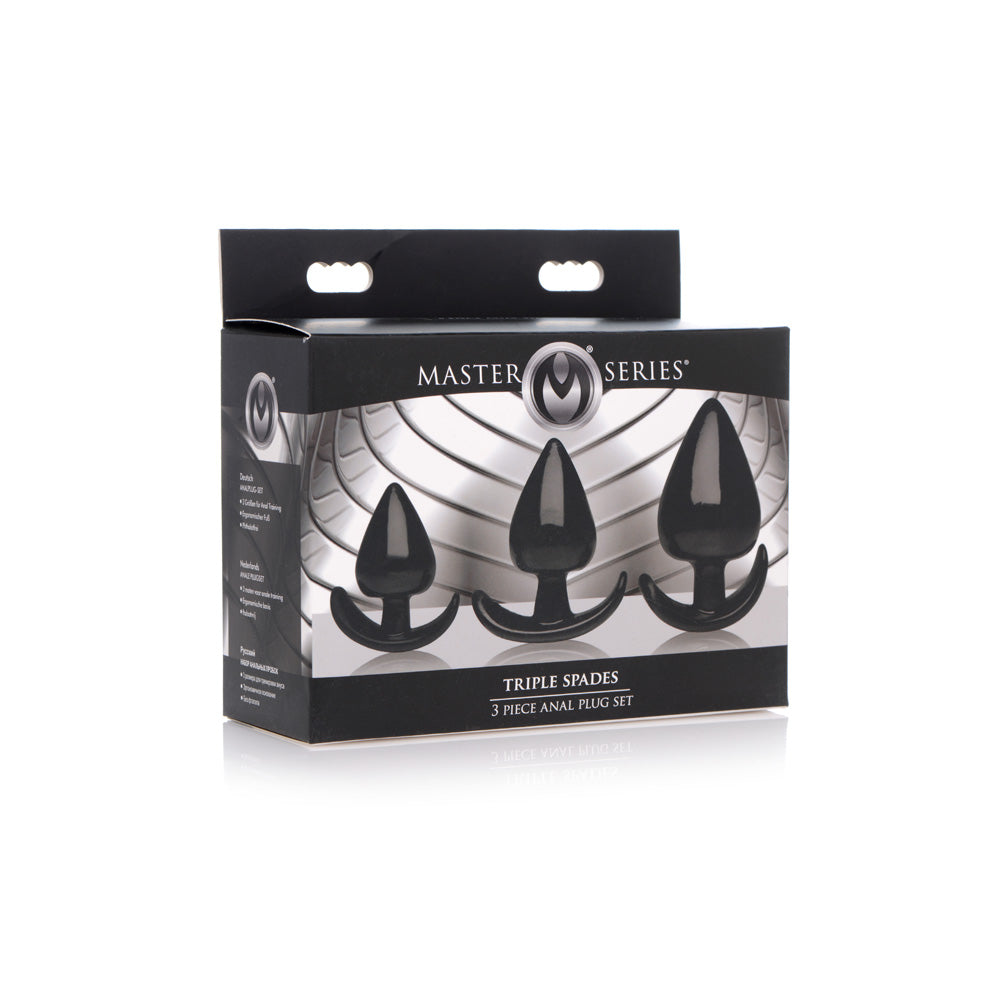 Master Series Triple Spades 3 Piece Anal Plug Set | 848518036117 | Discreet Personal Wellness