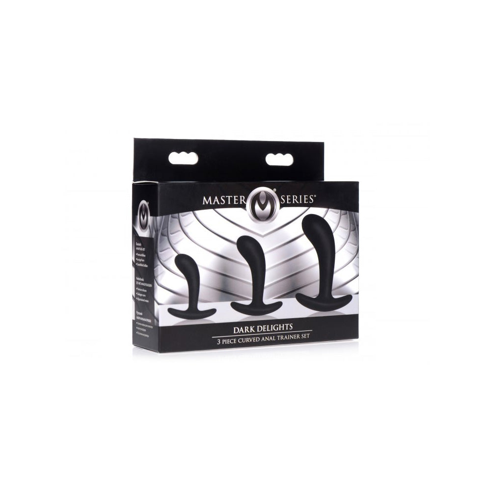 Master Series Dark Delights 3 Piece Curved Anal Trainer Set | 848518036285 | Discreet Personal Wellness