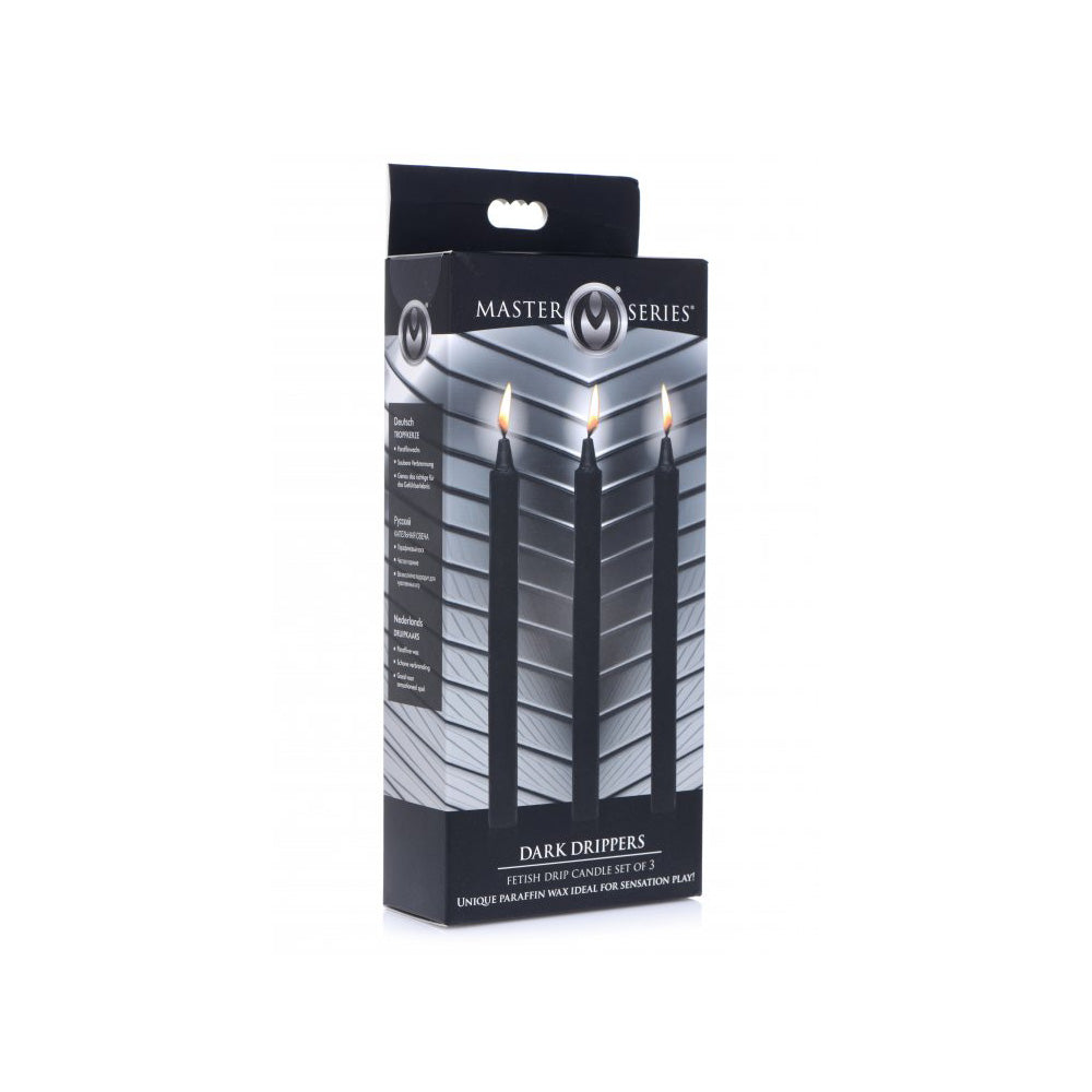 Master Series Dark Drippers Fetish Drip Candles Set Of 3 | 848518036360 | Discreet Personal Wellness