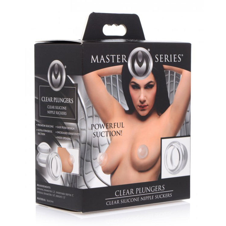 Master Series Clear Plungers Silicone Nipple Suckers Small | 848518036582 | Discreet Personal Wellness