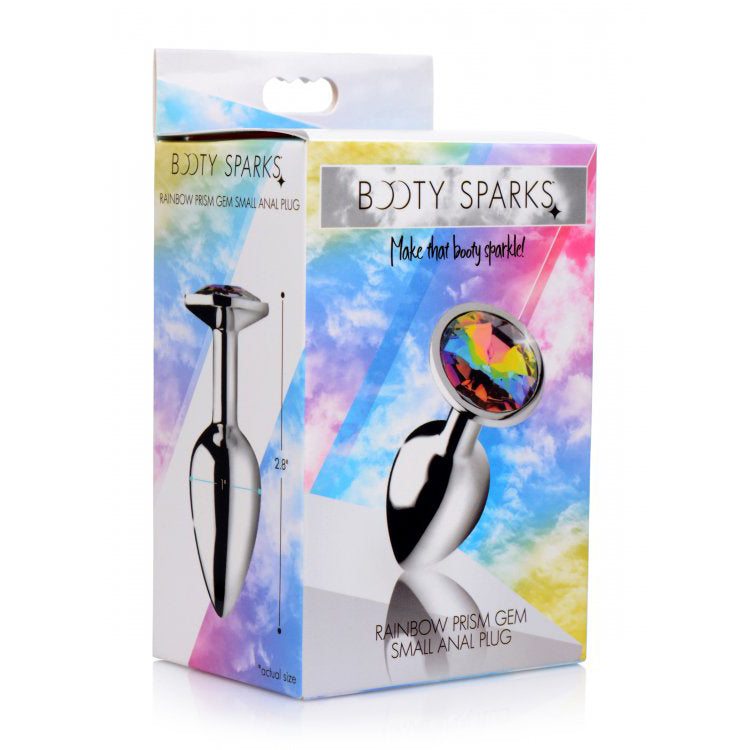 Booty Sparks Rainbow Prism Gem Anal Plug Small | 848518036636 | Discreet Personal Wellness