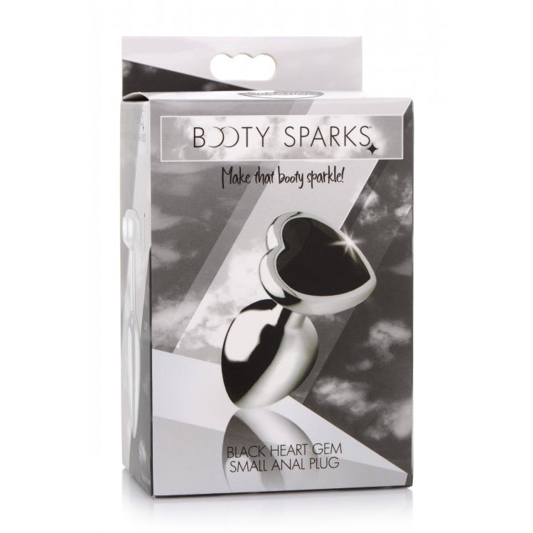 Booty Sparks Black Heart Gem Small Anal Plug | 848518037954 | Discreet Personal Wellness