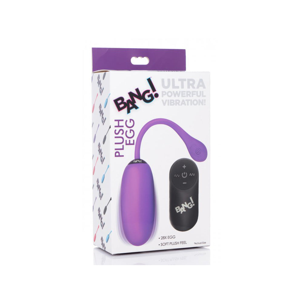 Bang! 28X Plush Egg & Remote Control Purple | 848518040114 | Discreet Personal Wellness